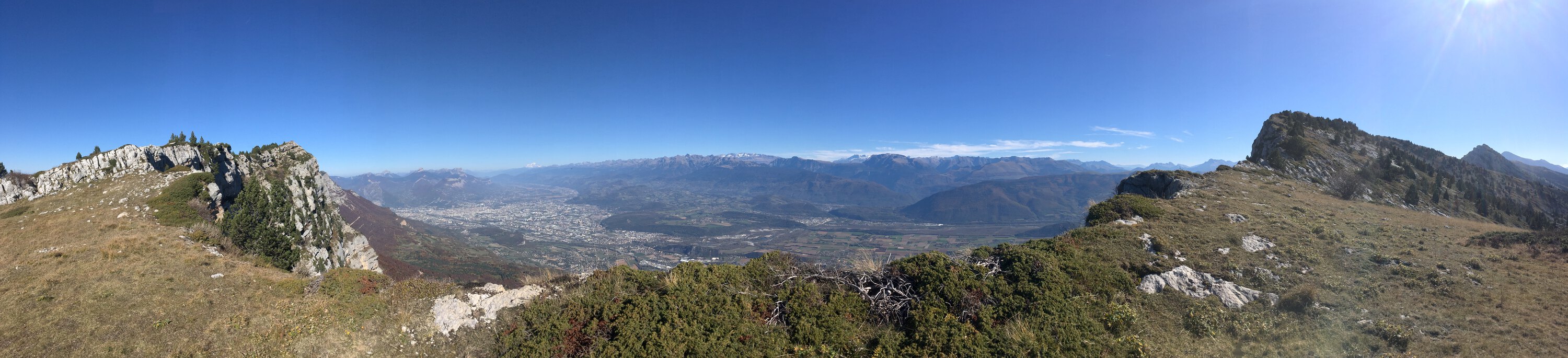 La vue sur la vallée de Grenoble